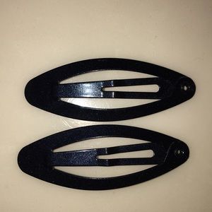 Scunci Open Center Dark Blue Metal Small Snap Clips